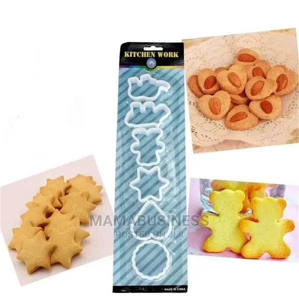 6 PC Elephant Size Cookie Mould Biscuit Cutter Set