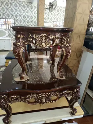 Italian Unique Royal Center Table With 2 Side Stools