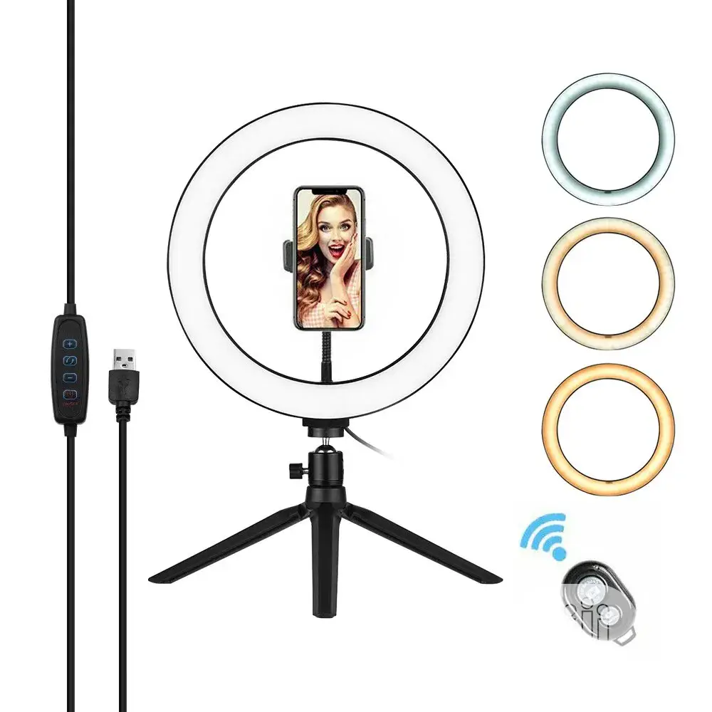 Selfie Ring Light With Tripod & Cell Phone Holder