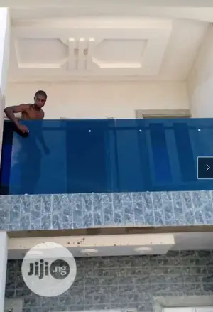 Blue Glass Framless Balcony