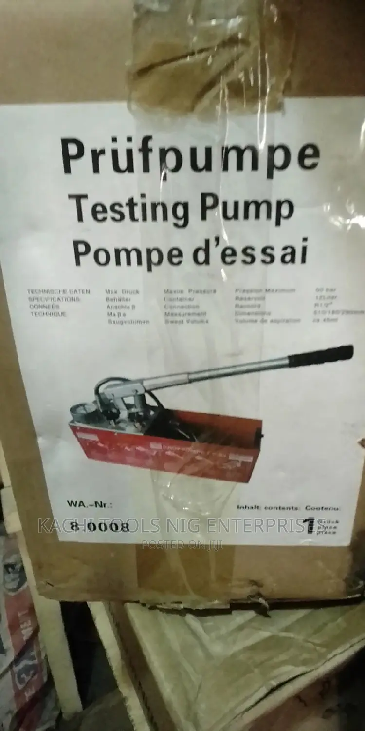 Testing Pump Bucket