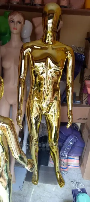 Gold Chrome Male Full Body Mannequin