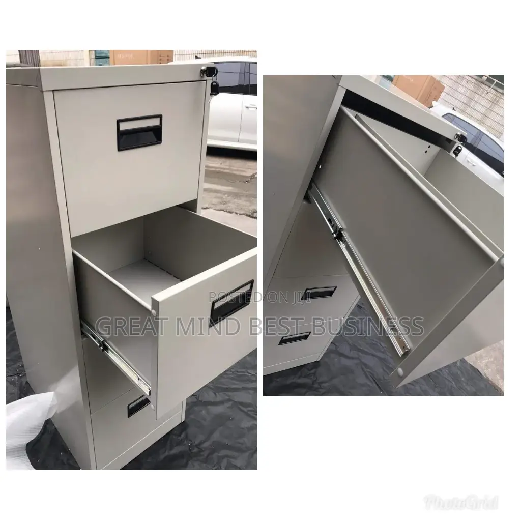 4 Metal Drawer Plastic Handle Cabinet