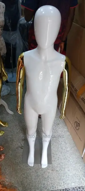 Gold White Unisex Kids Mannequins