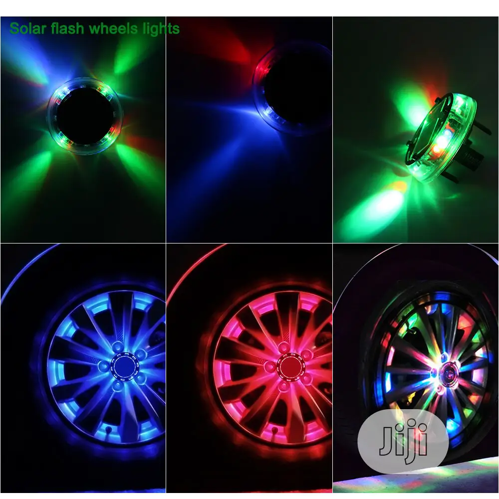 Car 4pcs Wheel Solar Light Hub Bulb Tire Tyre Valve Cap Lamp don ...