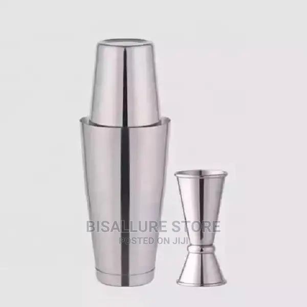 Boston Cocktail Shaker and Jigger