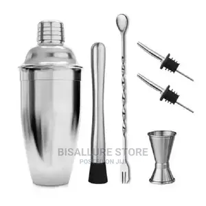 Stainless Steel Cocktail Shaker Set - 6 Pieces