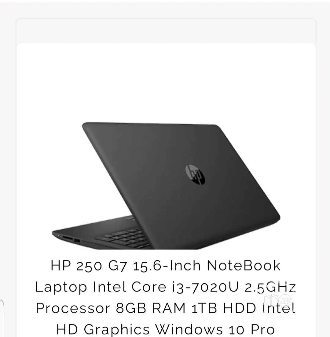 New Laptop HP 250 G7 8GB Intel Core I3 HDD 1T