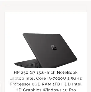 New Laptop HP 250 G7 8GB Intel Core I3 HDD 1T