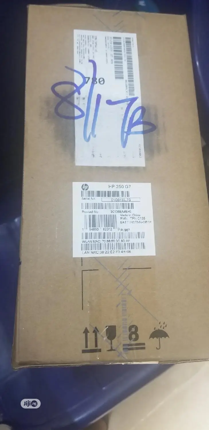New Laptop HP 250 G7 8GB Intel Core I3 HDD 1T
