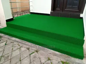 Synthetic Green Grass Carpet Installation In Lagos Magodo