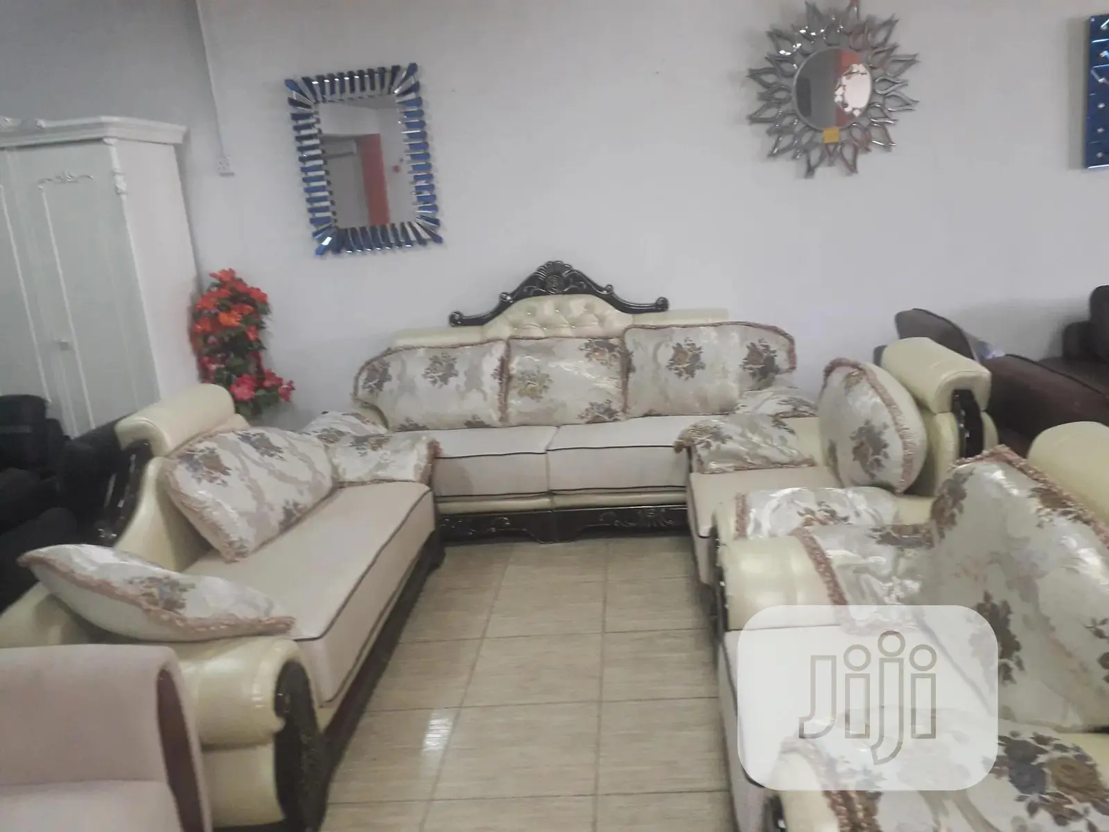 Antic Royal Luxury 7 Seater Silver Sofa
