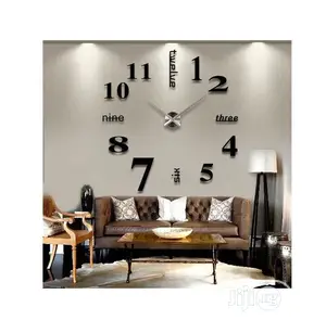 3D DIY Acrylic Mirror Stickers Quartz Modern Wall Clocks