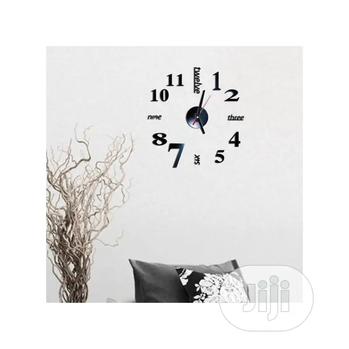 3D DIY Acrylic Mirror Stickers Quartz Modern Wall Clocks
