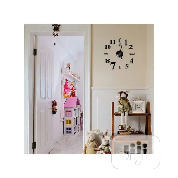 3D DIY Acrylic Mirror Stickers Quartz Modern Wall Clocks