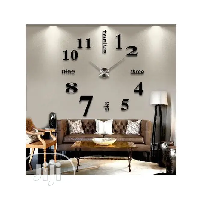 3d Diy Large Wall Clock Modern Design Wall Sticker Clock