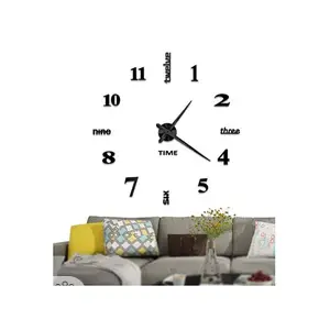 3d Diy Large Wall Clock Modern Design Wall Sticker Clock