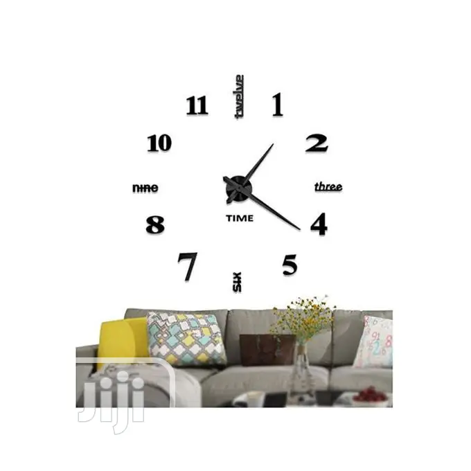 3d Diy Large Wall Clock Modern Design Wall Sticker Clock