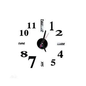 3d Diy Large Wall Clock Modern Design Wall Sticker Clock