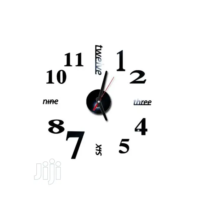 3d Diy Large Wall Clock Modern Design Wall Sticker Clock
