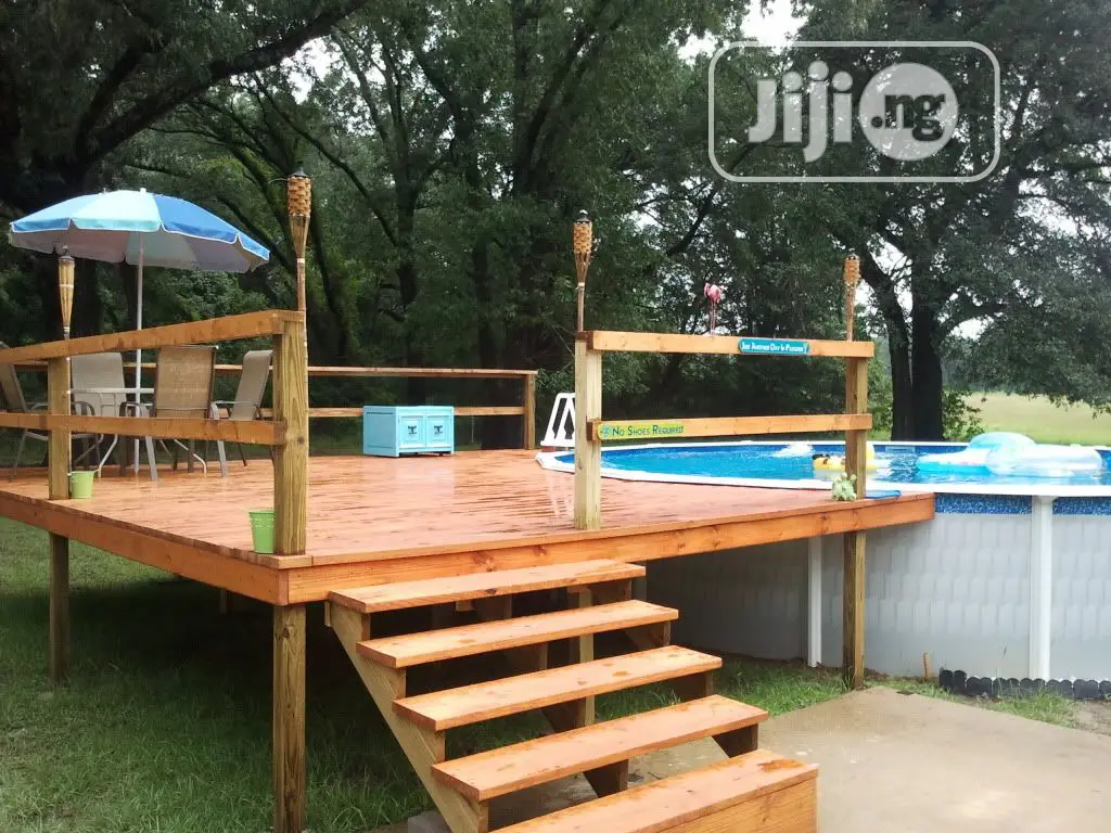 Mini Above Round Pool Deck Construction