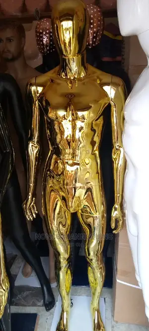 Male Gold Chrome Full Body Mannequins