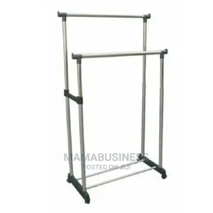 Adjustable Double Pole Stainless Clothes Hanger and Drying R