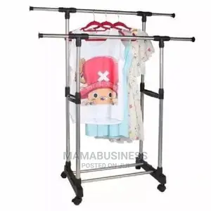 Adjustable Double Pole Stainless Clothes Hanger and Drying R