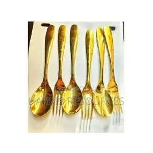 12 Golden Spoons And Fork