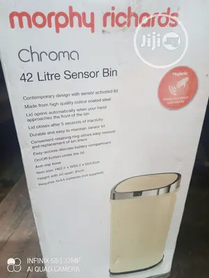 Morphy Richards 42litres Square Sensor Dustbin Cream