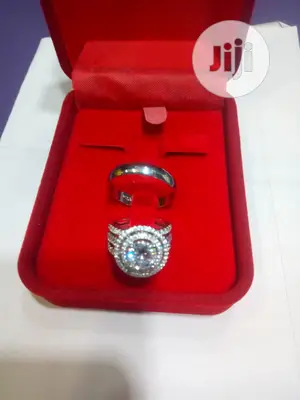 Dubai 925 Sterling Silver Couple's Wedding Ring 03 - Silver