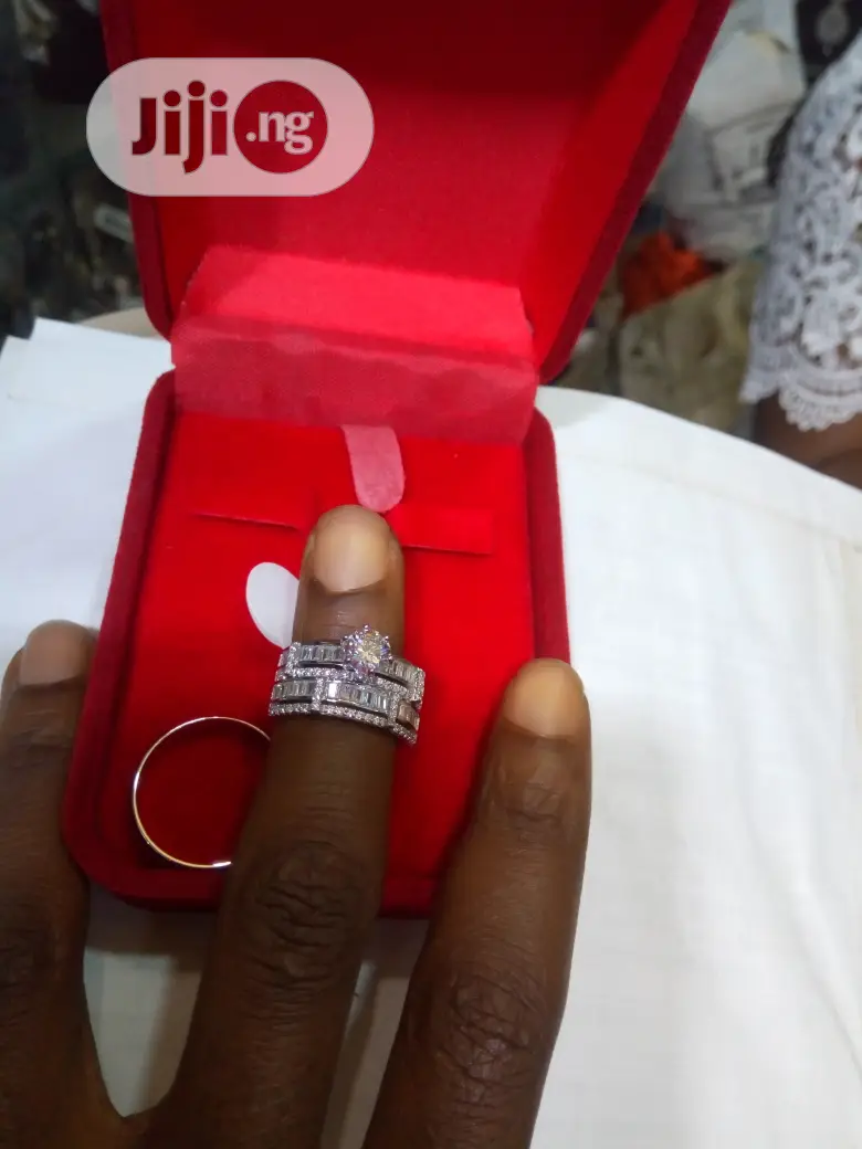 Dubai 925 Sterling Silver Couple's Wedding Ring 07 - Silver