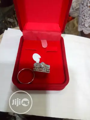 Dubai 925 Sterling Silver Couple's Wedding Ring 07 - Silver