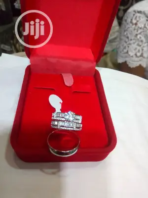 Dubai 925 Sterling Silver Couple's Wedding Ring 07 - Silver