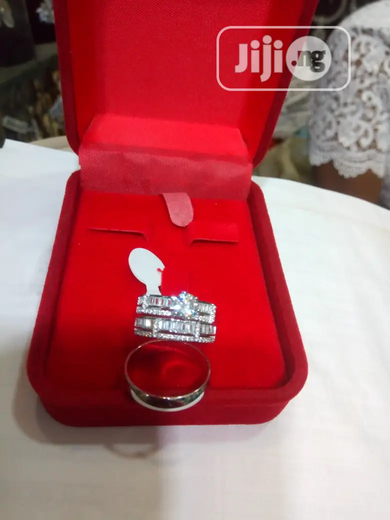 Dubai 925 Sterling Silver Couple's Wedding Ring 07 - Silver