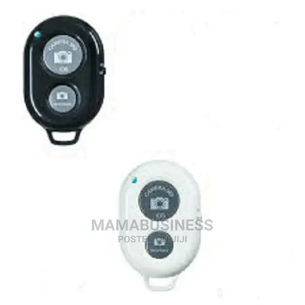 2pc Bluetooth Camera Remote Shutter - White / Black