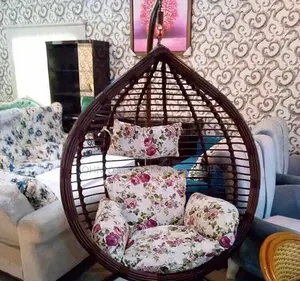 Luxury Indoor/Outdoor Rattan Made Hanging Swing Chair.