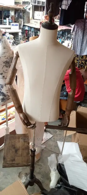 Male Dressform Mannequin With Wooden Hands