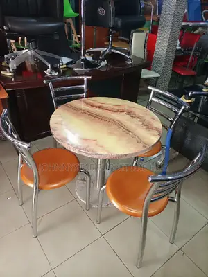 Italian Unique Restaurant 4 Chairs With Marble Tables