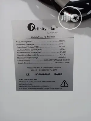 Original 280w Felicity Solar Panel