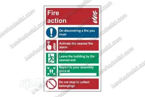 Fire Action Sign 2