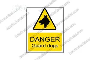 Hazard Dog Guards Sign (Benrhodesltd.Com)