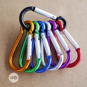 12pcs Colorful Aluminum Alloy R Shaped Carabiner Keychain