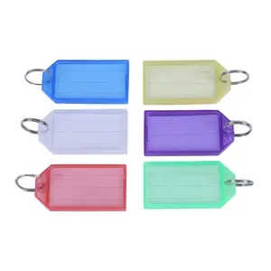 30pcs Multicolor Plastic Key Fobs Luggage Id Tags Labels