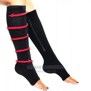 Zip Sox Zip-Up Compression Socks - Black
