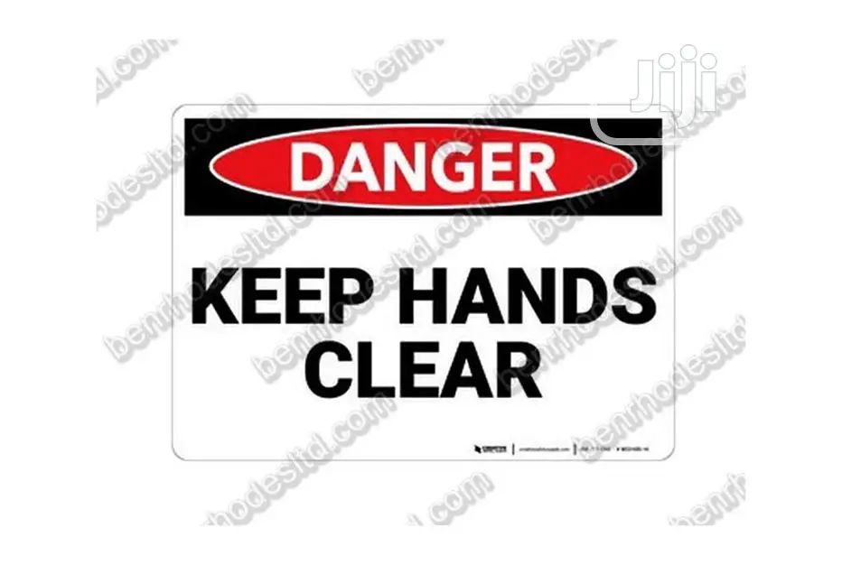 Danger - Keep Hands Clear Sign