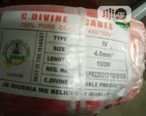 C Divine 4.0mm Single Cables Nig STD