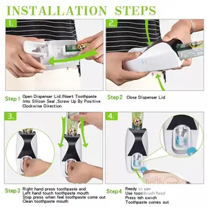 Tooth Paste Dispenser and Tooth Brush Holders