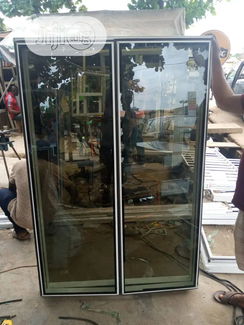 Frameless Window With Burglary and Net