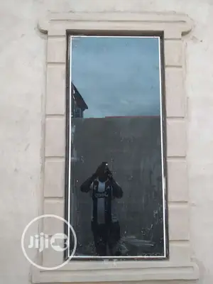 Frameless Window With Burglary and Net